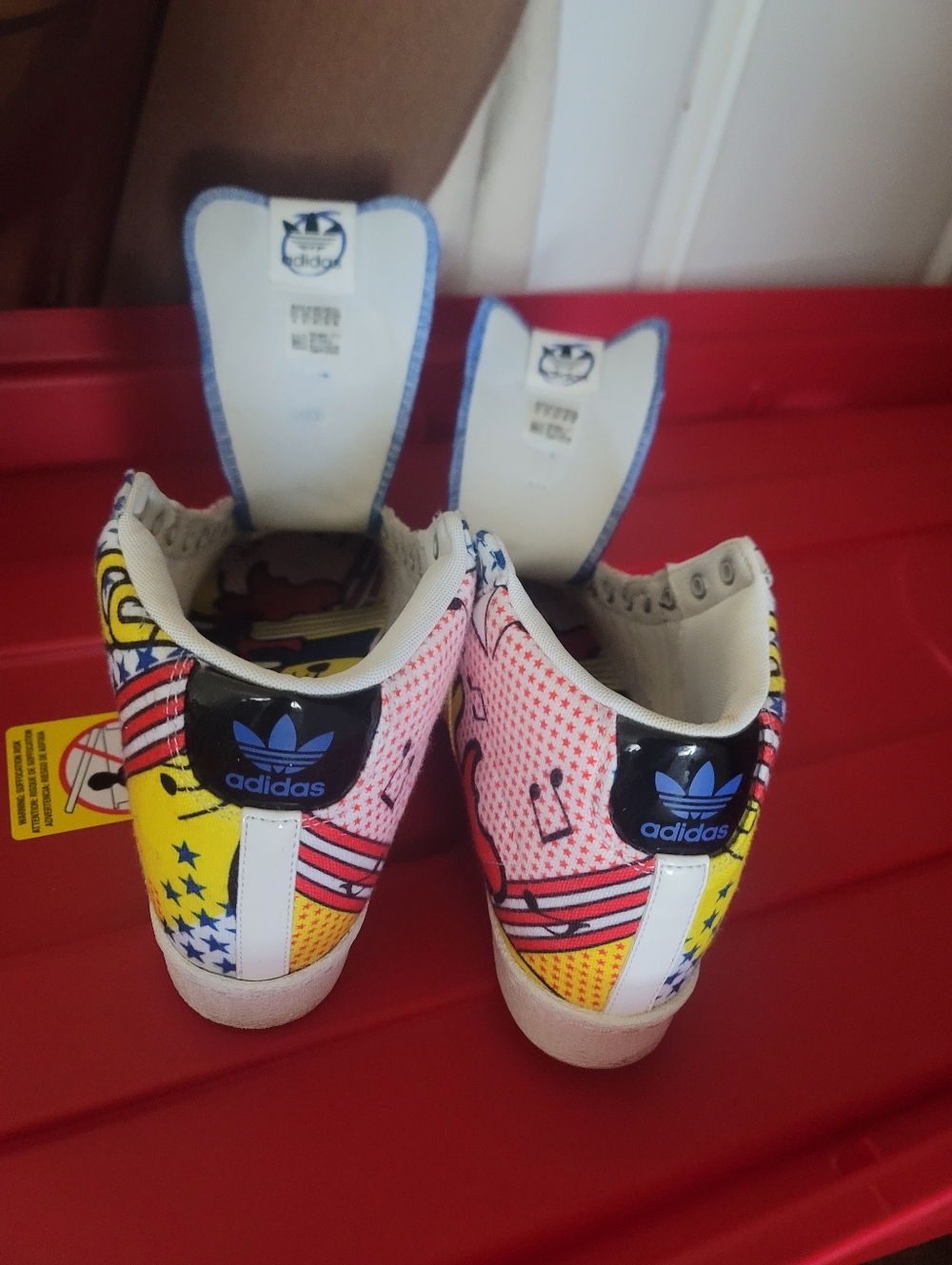 Adidas x Rita Ora Comic Print 3pc Set Hoodie (XL) Leggings (L) Sneakers (10) - Picture 9 of 16